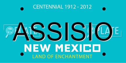 ASSISIO New Mexico License Plate