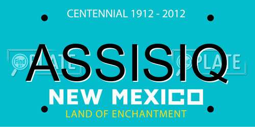 ASSISIQ New Mexico License Plate