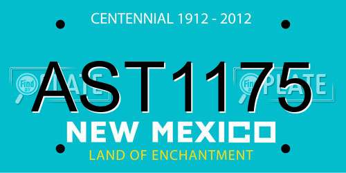 AST1175 New Mexico License Plate