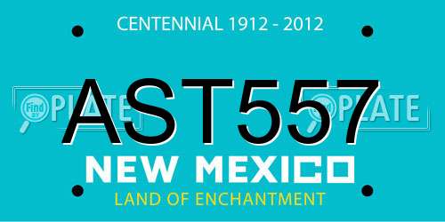 AST557 New Mexico License Plate