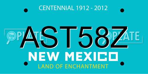AST58Z New Mexico License Plate