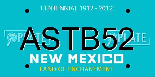 ASTB52 New Mexico License Plate