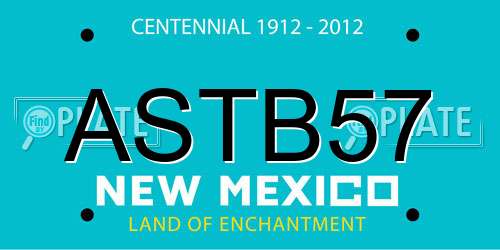 ASTB57 New Mexico License Plate