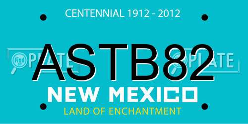 ASTB82 New Mexico License Plate