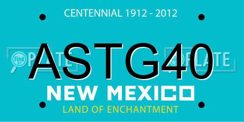 ASTG40 New Mexico License Plate