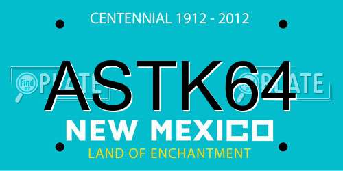 ASTK64 New Mexico License Plate