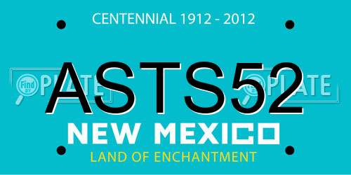 ASTS52 New Mexico License Plate