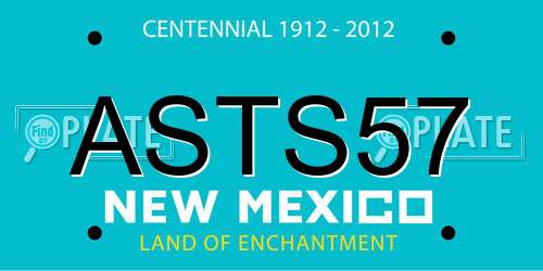 ASTS57 New Mexico License Plate