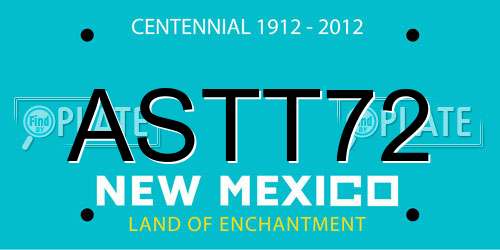 ASTT72 New Mexico License Plate