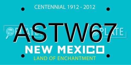 ASTW67 New Mexico License Plate