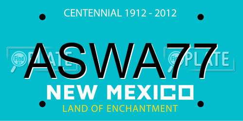 ASWA77 New Mexico License Plate