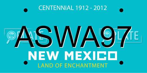 ASWA97 New Mexico License Plate