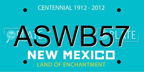 ASWB57 New Mexico License Plate