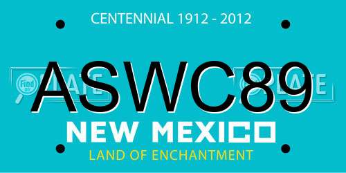 ASWC89 New Mexico License Plate