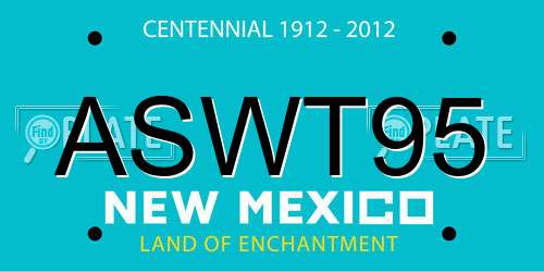 ASWT95 New Mexico License Plate