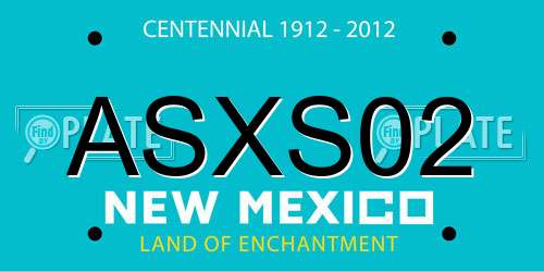 ASXS02 New Mexico License Plate