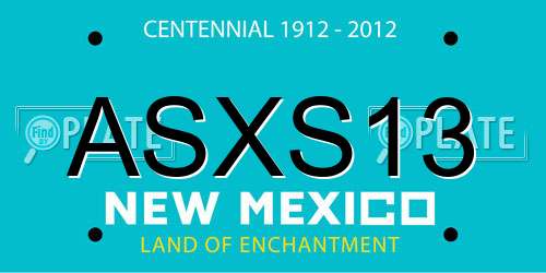 ASXS13 New Mexico License Plate