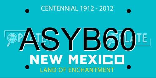 ASYB60 New Mexico License Plate