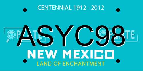 ASYC98 New Mexico License Plate