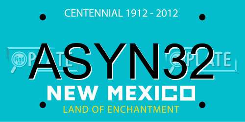 ASYN32 New Mexico License Plate