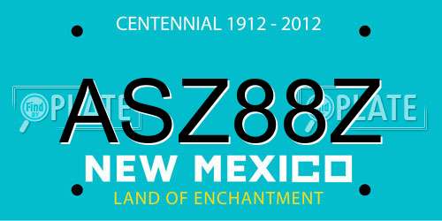 ASZ88Z New Mexico License Plate