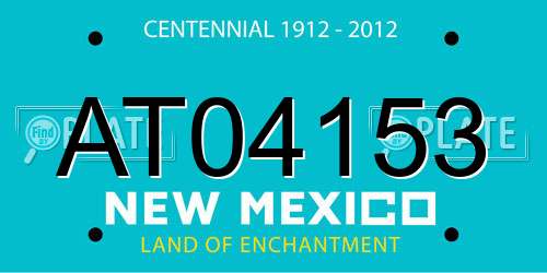 AT04153 New Mexico License Plate