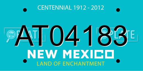 AT04183 New Mexico License Plate