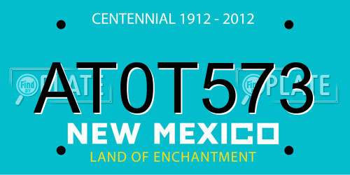AT0T573 New Mexico License Plate