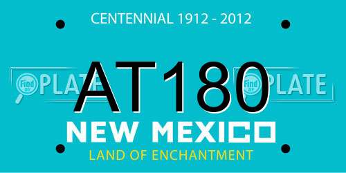AT180 New Mexico License Plate