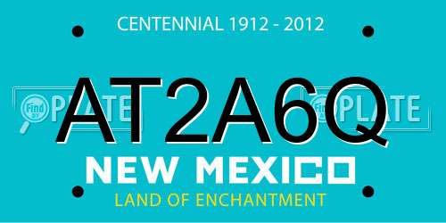 AT2A6Q New Mexico License Plate