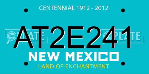 AT2E241 New Mexico License Plate