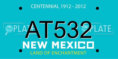 AT532 New Mexico License Plate