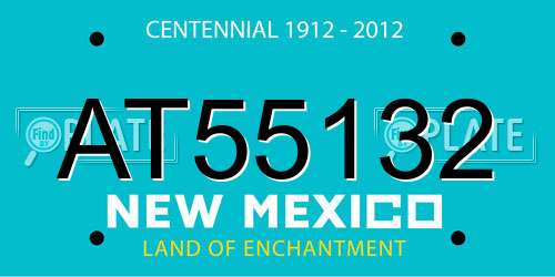 AT55132 New Mexico License Plate