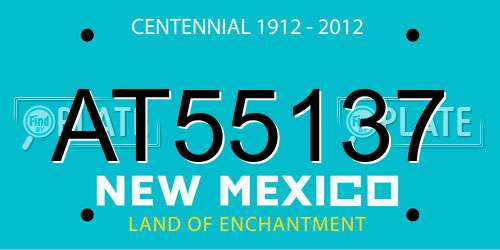 AT55137 New Mexico License Plate