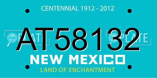 AT58132 New Mexico License Plate