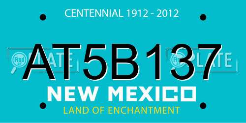 AT5B137 New Mexico License Plate