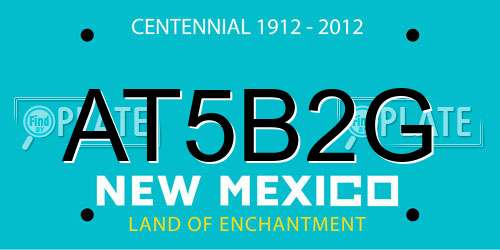 AT5B2G New Mexico License Plate