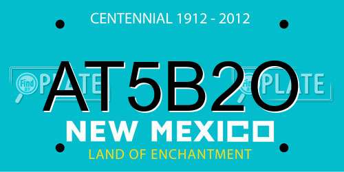 AT5B2O New Mexico License Plate