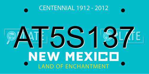 AT5S137 New Mexico License Plate