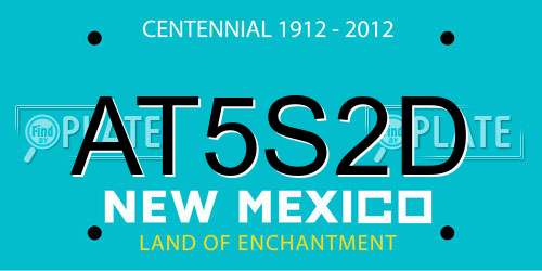 AT5S2D New Mexico License Plate