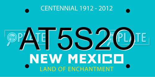 AT5S2O New Mexico License Plate