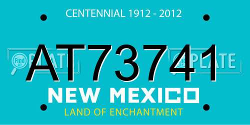 AT73741 New Mexico License Plate