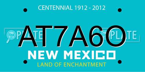 AT7A6O New Mexico License Plate
