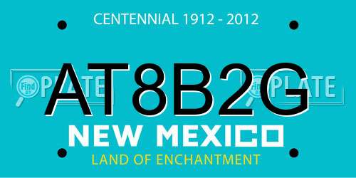 AT8B2G New Mexico License Plate