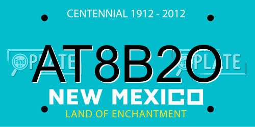 AT8B2O New Mexico License Plate