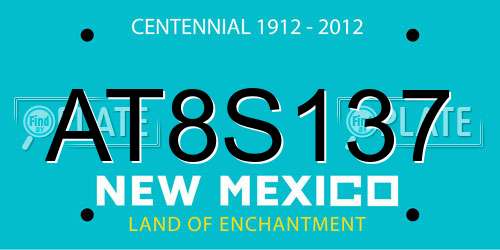 AT8S137 New Mexico License Plate