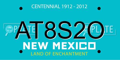 AT8S2O New Mexico License Plate