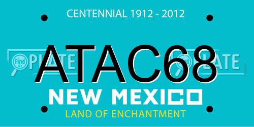 ATAC68 New Mexico License Plate