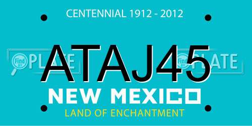 ATAJ45 New Mexico License Plate