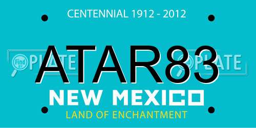 ATAR83 New Mexico License Plate